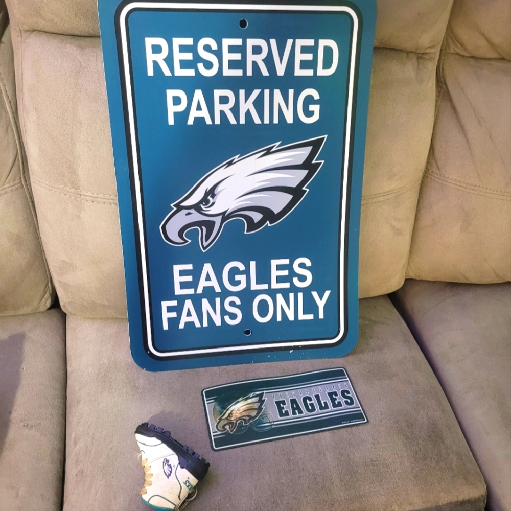 Eagles Reserved Parking Sign and other
